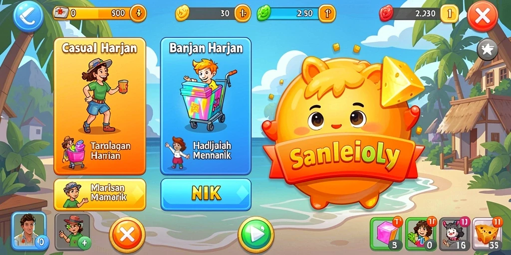 Tampilan awal yang menarik dengan antarmuka pengguna yang intuitif.