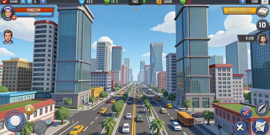 Screenshot menampilkan karakter utama dalam misi petualangan.