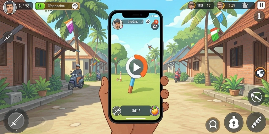 Screenshot menampilkan karakter utama dalam aksi.