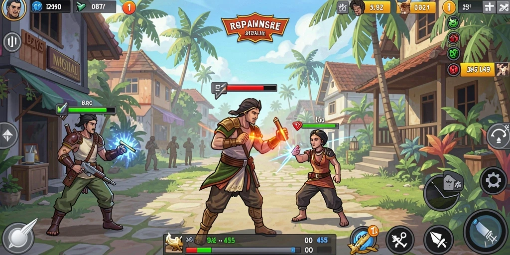 Tampilan grafis yang menarik dan berwarna.