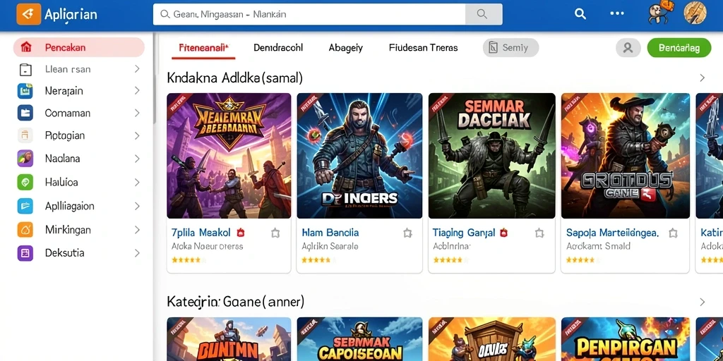 Tampilan awal yang menarik dan mudah dimengerti.