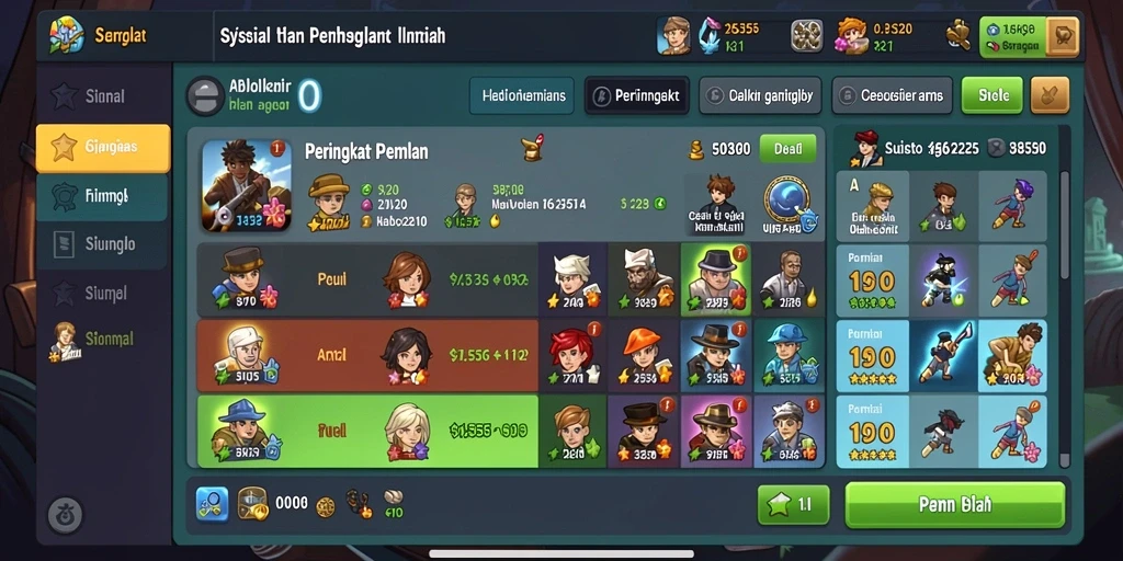 Tampilan utama game dengan antarmuka yang user-friendly.