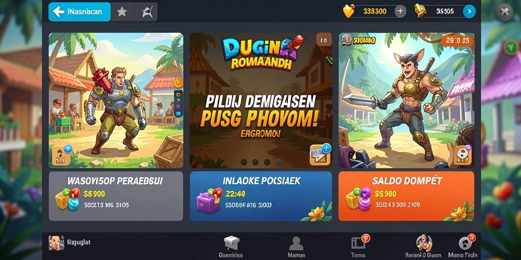 Tampilan awal game V07 yang menarik dan dinamis.