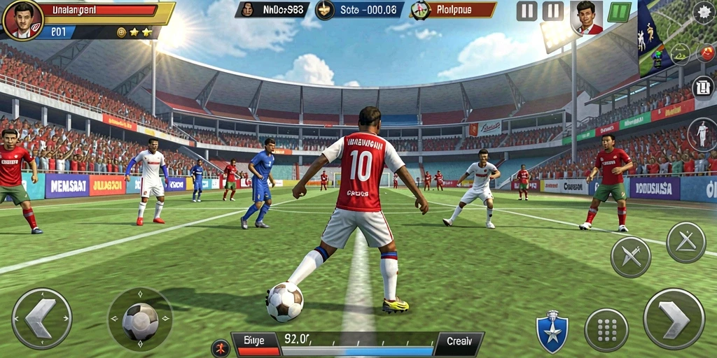 Screenshot menampilkan karakter utama dalam aksi heroik.